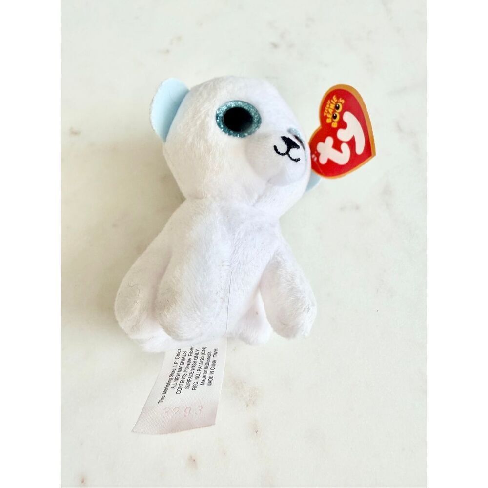Mini white pilot ear Boo TY stuffed animal